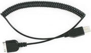 Muvit - grijs gekrulde USB naar 30-pins datakabel - iPhone