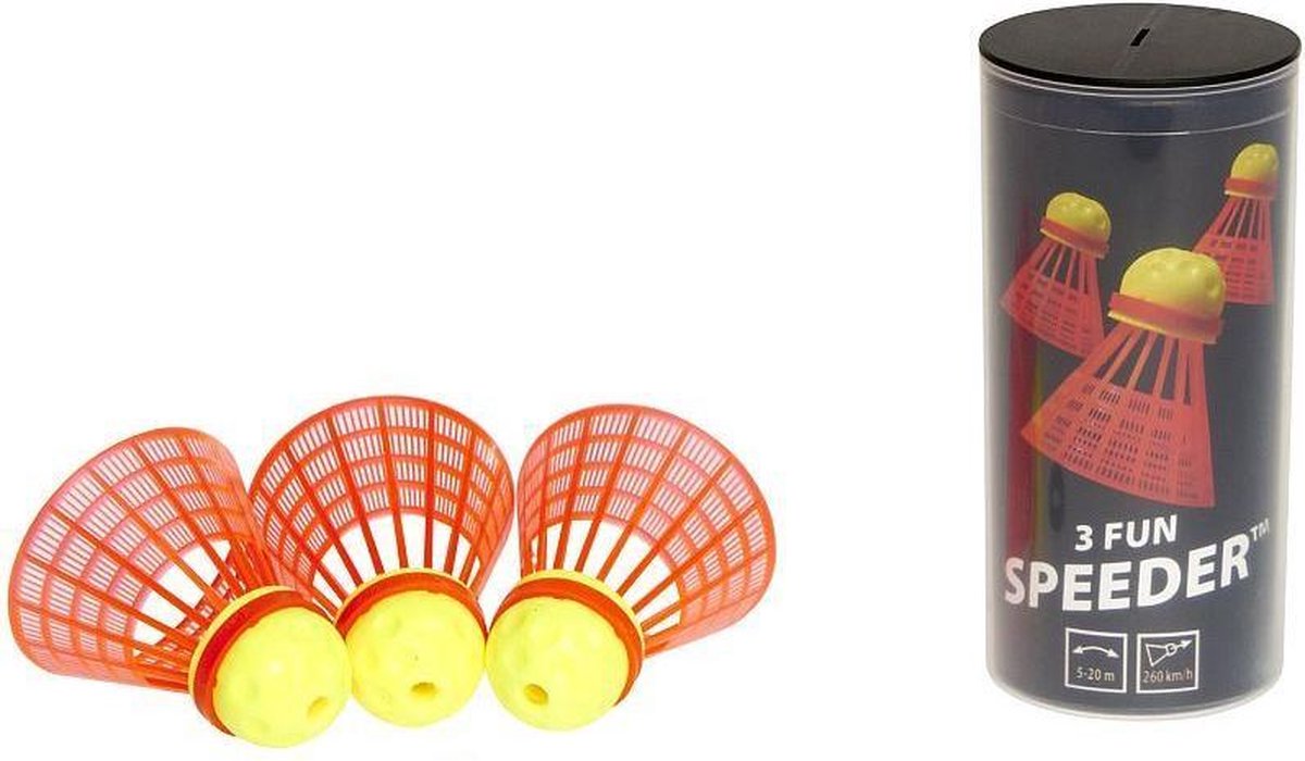 Speedminton FUN Speeders - 3 stuks - crossminton - speedbadminton