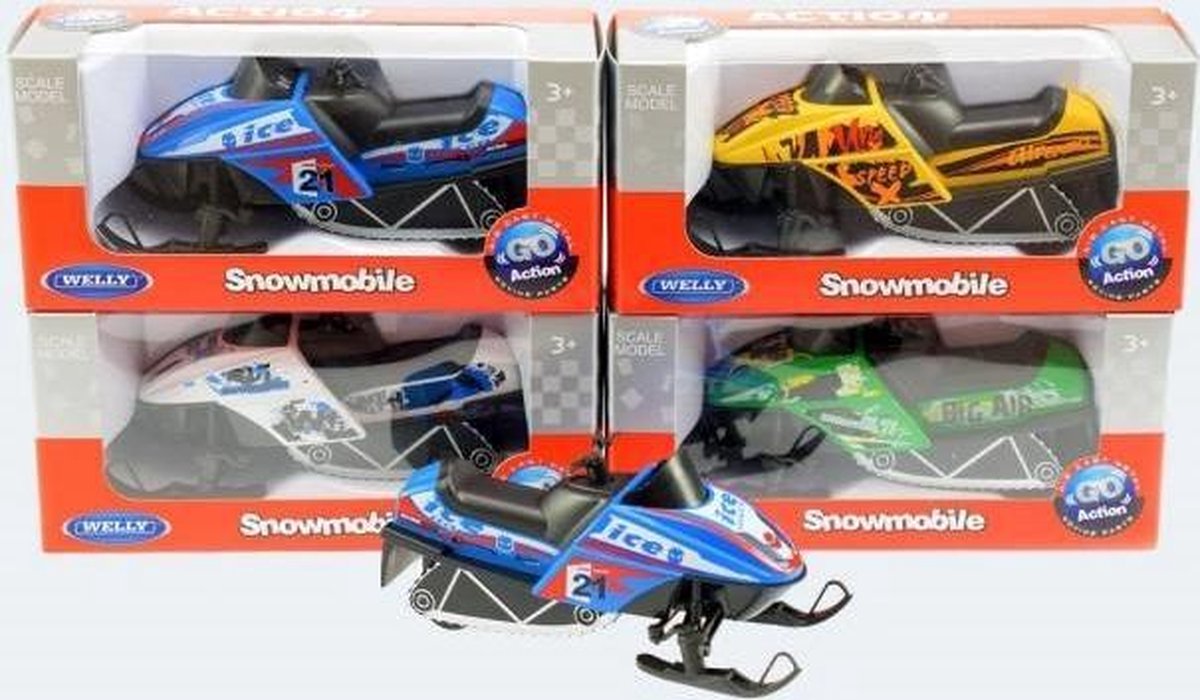 Sneeuwmobiel EXPO Powersports 4-ASS. Welly 13 CM Die-cast