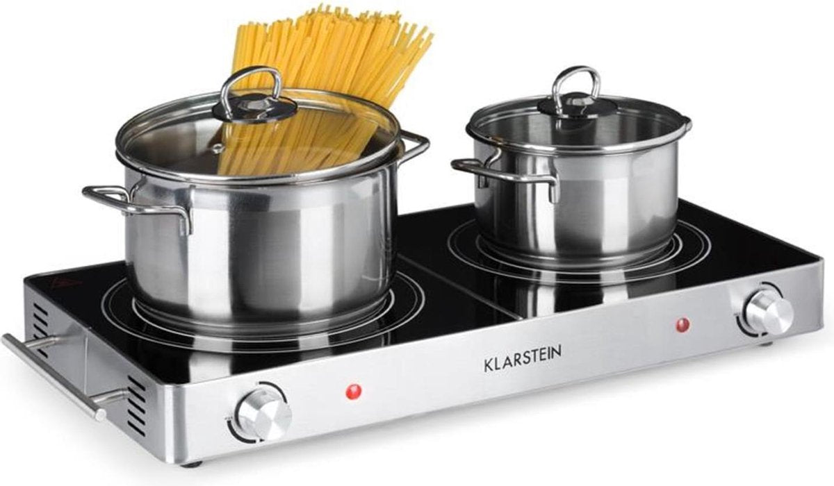 VariCook Duo kookplaat 3000W rvs behuizing handgrepen