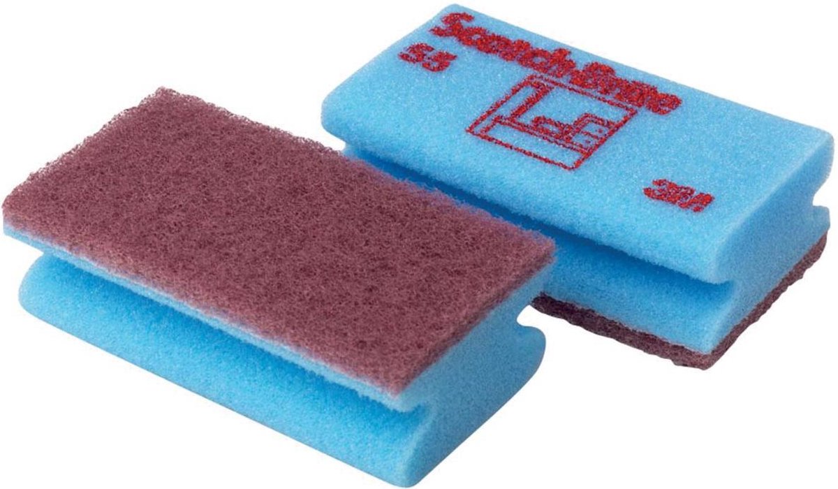 SCHUURSPONS 3M SCOTCH BRITE BLAUW