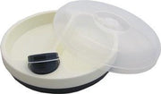 Adhome Warmhoudbord 22 cm  met transparant deksel - antislip microgolfbestendig