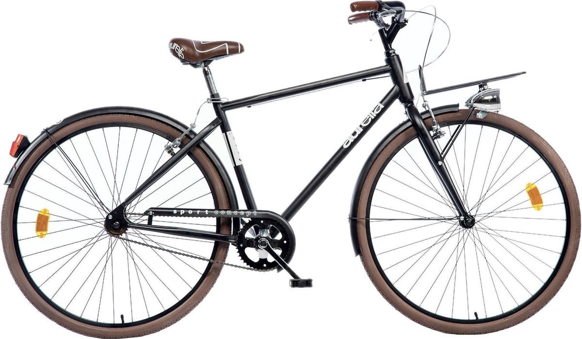 Dino Aurelia - Fiets - Mannen - Zwart;Bruin - 50
