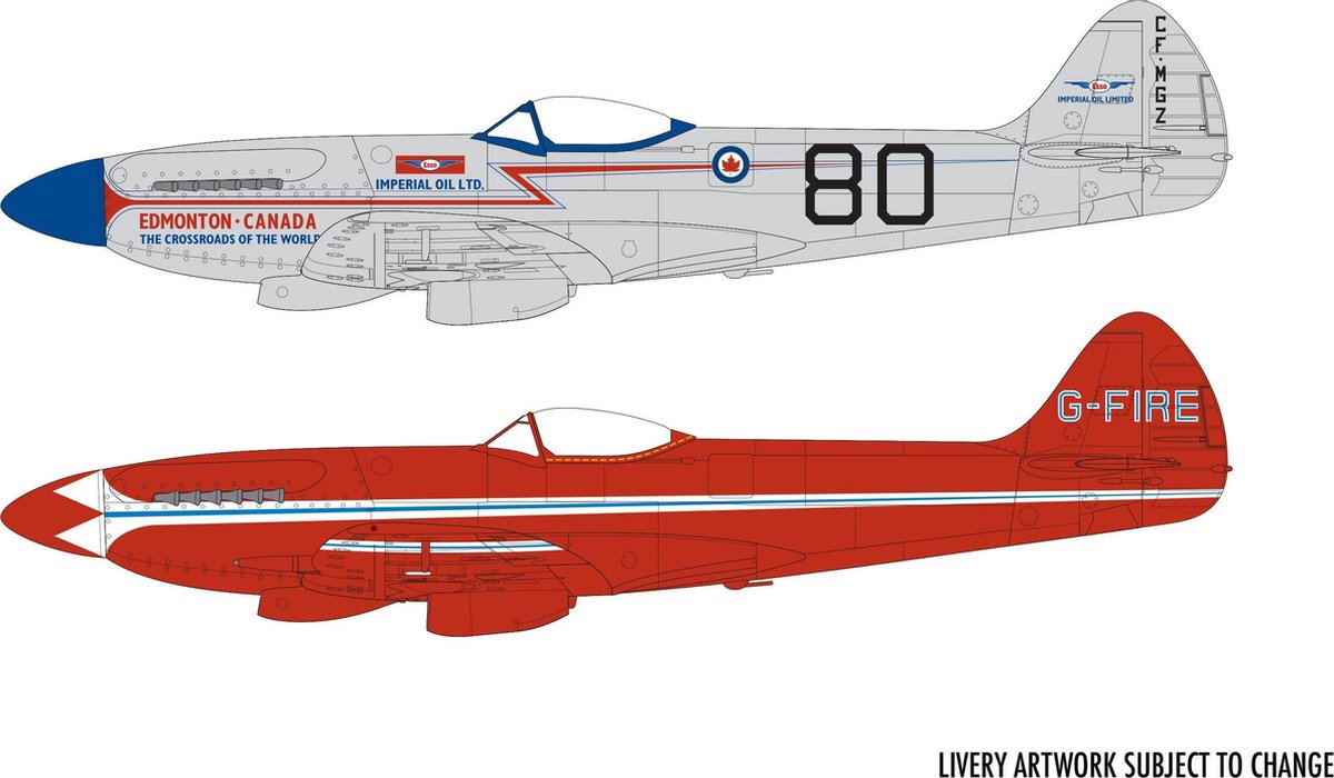 Airfix-supermarine Spitfire Mkxiv Race Schemes  (9/20) * (Af05139) - modelbouwsets