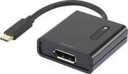 Renkforce RF-4475103 USB / DisplayPort Adapter [1x USB-C stekker - 1x DisplayPort bus] Zwart Vergulde steekcontacten 15.00 cm