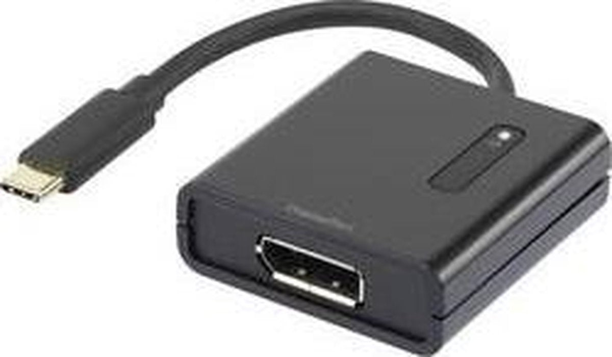 Renkforce RF-4475103 USB / DisplayPort Adapter [1x USB-C stekker - 1x DisplayPort bus] Zwart Vergulde steekcontacten 15.00 cm