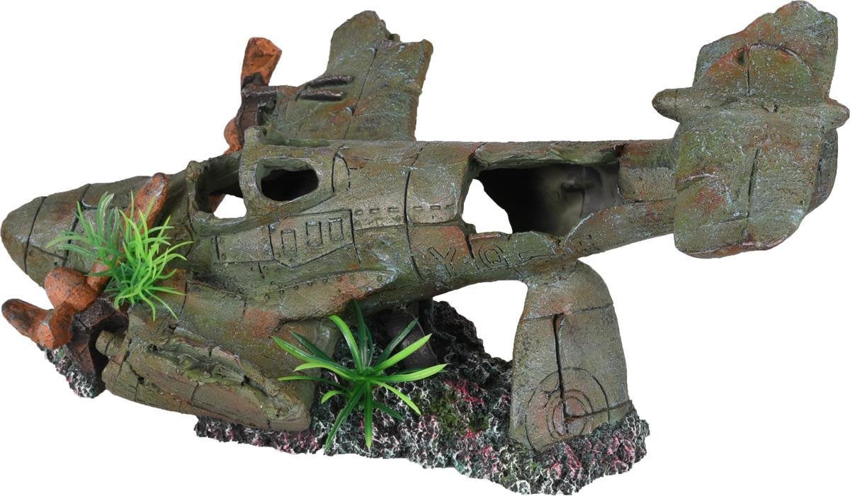 Aquarium decoratie Philo Vliegtuig - 35 x 25 x 18 cm
