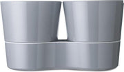 Mepal – Kruidenpot Twin - grey – automatische bewatering – altijd verse kruiden in de keuken – ook geschikt voor planten
