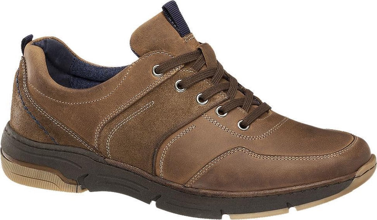Gallus Heren Bruine leren sneaker - Maat 41