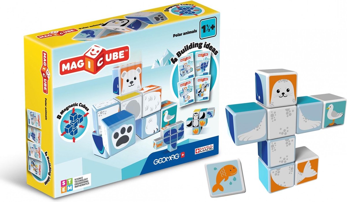 Geomag MagiCube Polar Animals - 8 delig