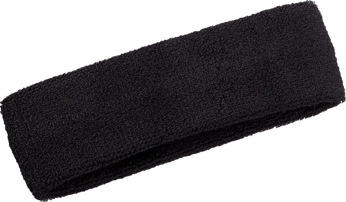 Atipick Zweetband 18 X 5 Cm Katoen Zwart