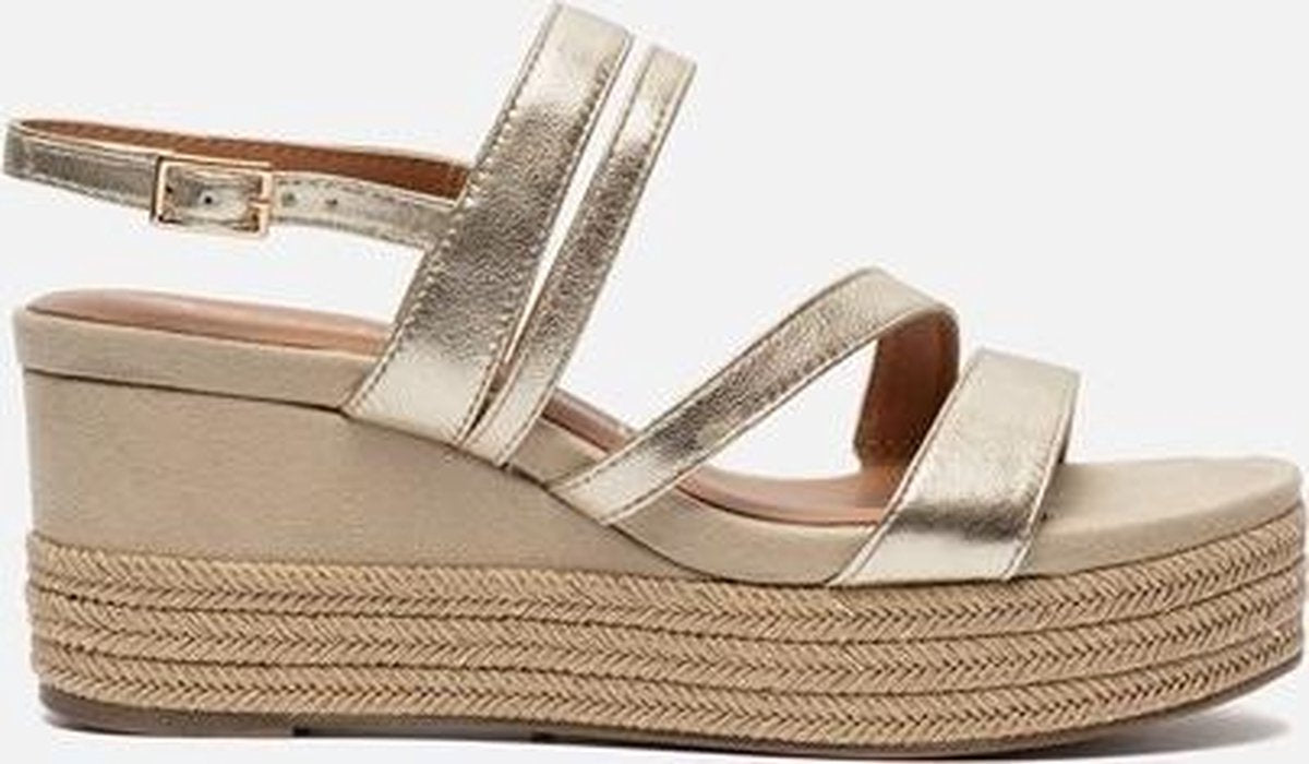 Tamaris Sandalen met sleehak goud - Maat 38