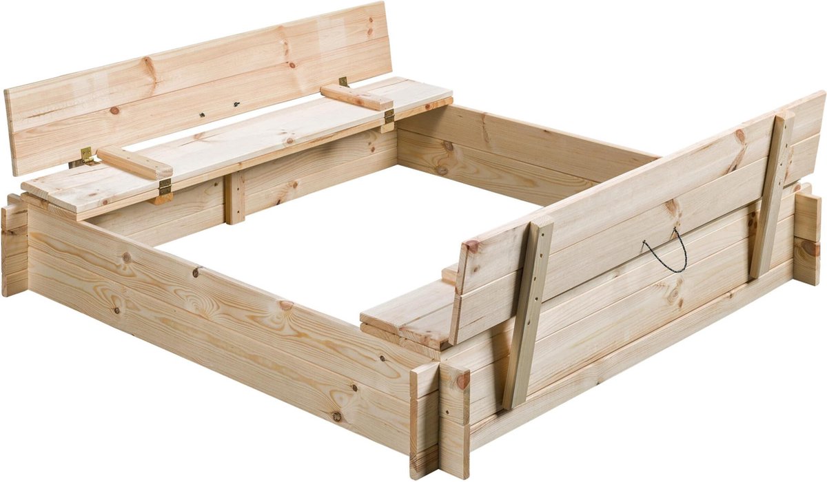 Swing King zandbak Gucio 120x120x20cm - blank