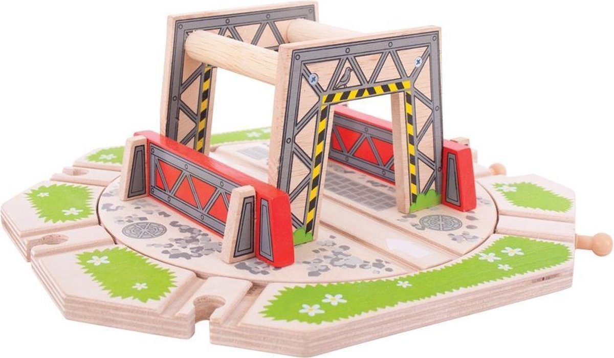 BigJigs - Industrieel Draaiplateau voor de houten trein