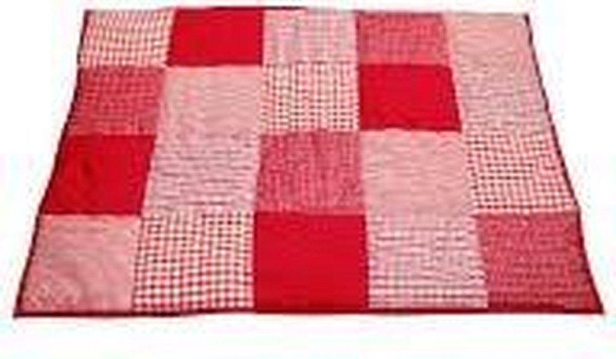 Taftan - Boxkleed Ruitjes Patch - 100 x 80 cm - Rood