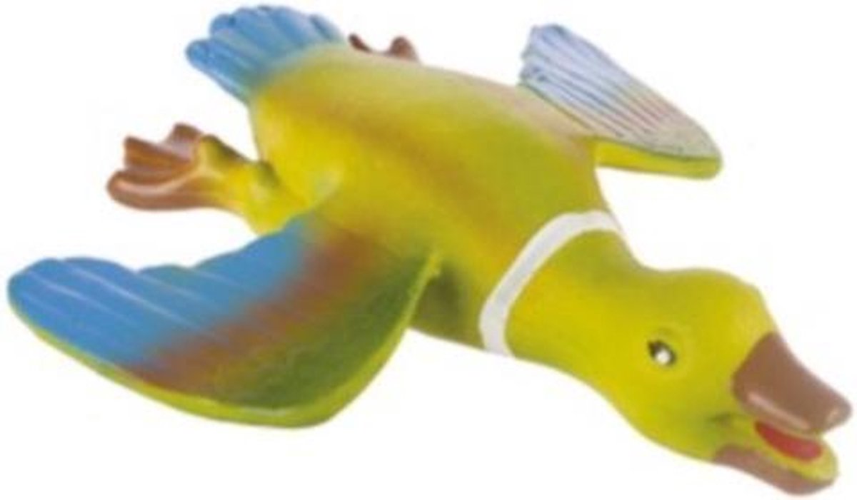 M-pets Piepspeelgoed Kaya De Eend 21 X 19 Cm Latex Groen/geel