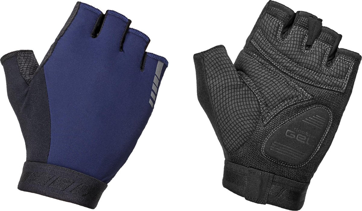 GripGrab World Cup Padded Short Finger Handschoenen 2 Unisex - Navy Blauw - Maat M