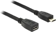 USB Verl. Delock Micro-B - Micro-B St/Bu 0.50m zw