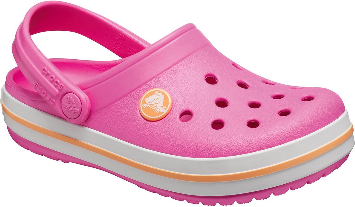 Crocs Instappers - Maat 27/28 - Unisex - roze/wit/oranje