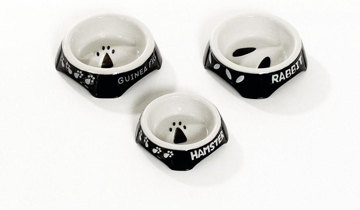 Hamster dish ca. 9 cm / 100 ml black & white