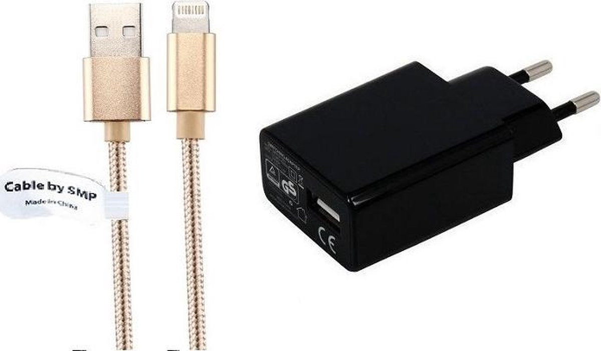 2A lader TUV gekeurd 3 m Oplaadkabel en oplader adapter met stekker. Past ook op Apple. o.a. iPad Pro 9.7