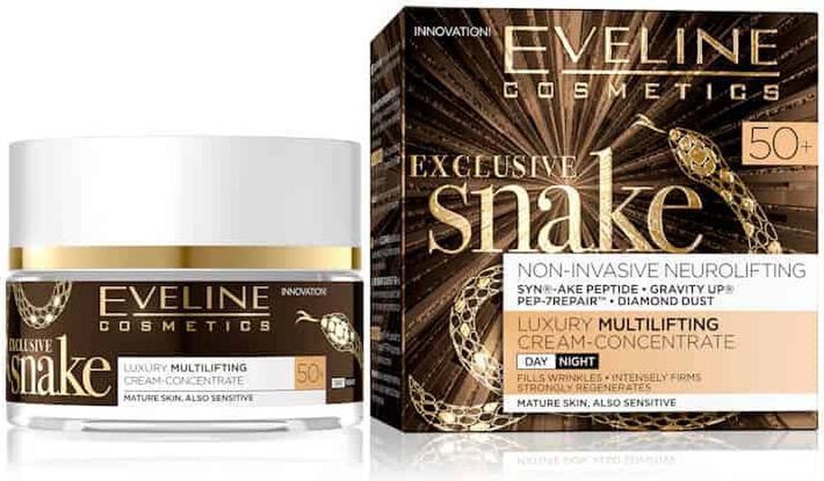 Eveline Cosmetics Exclusive Snake 50+ Luksusowy Krem-koncentrat Modeluj?cy Kontur Twarzy Na Dzie? I Na Noc 50ml (w)