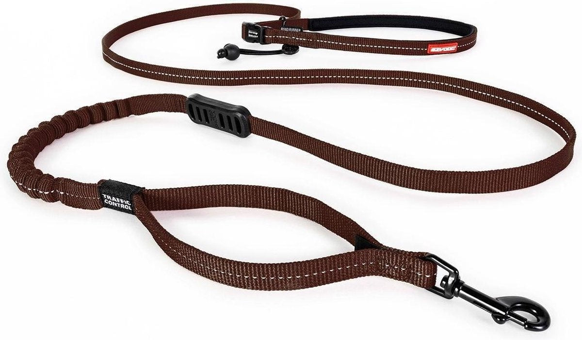Road Runner LITE Riem - Hardloop hondenriem-Chocolate-82"