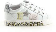 Meisjes Veterschoenen Develab 41838-059 Leopard Wit - Maat 27