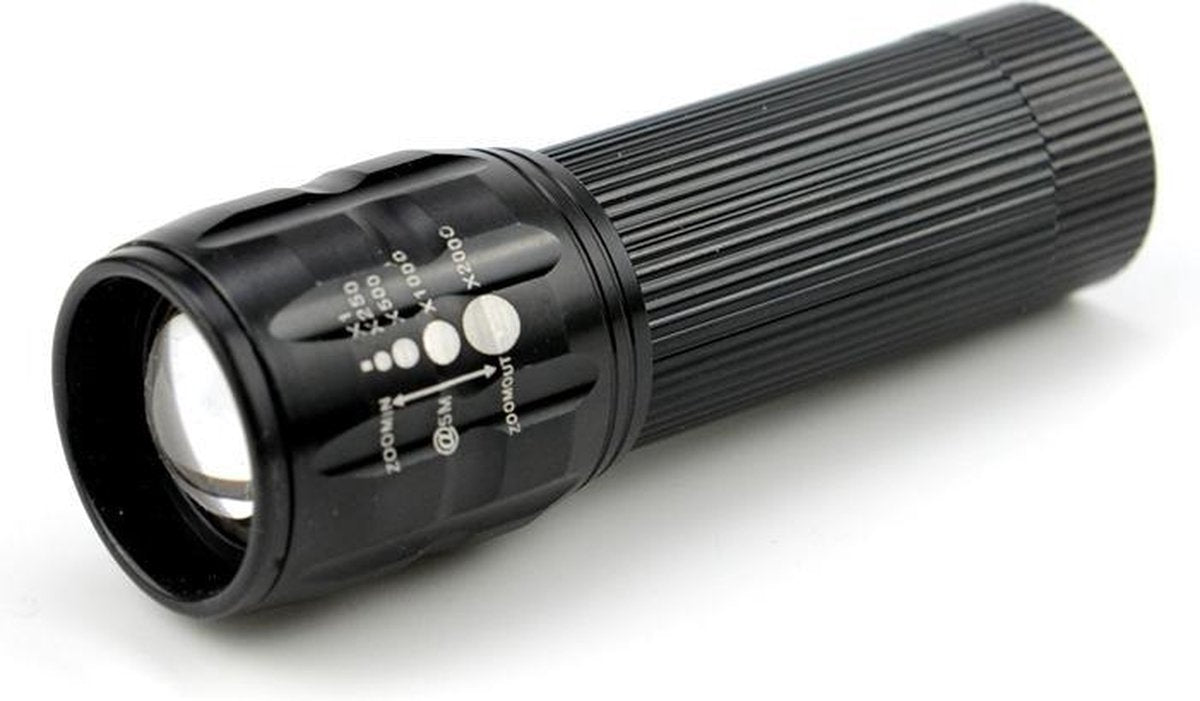 HOMEIJ zaklamp LED9 | 20 lumen | lengte 97 mm x Ø 33 mm | 3x AAA batterij | zwart