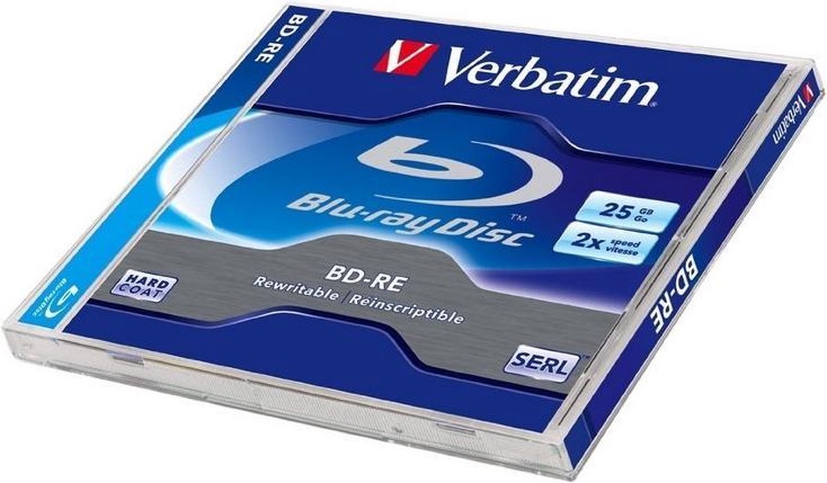 Bluray Verbatim 25GB  1pcs BD-RE Jew.C 2x single layer