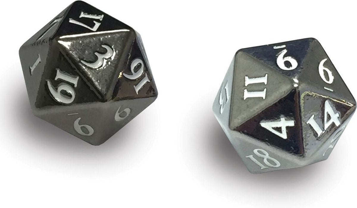 Heavy Metal D20 2-Dice Set - Gun Metal