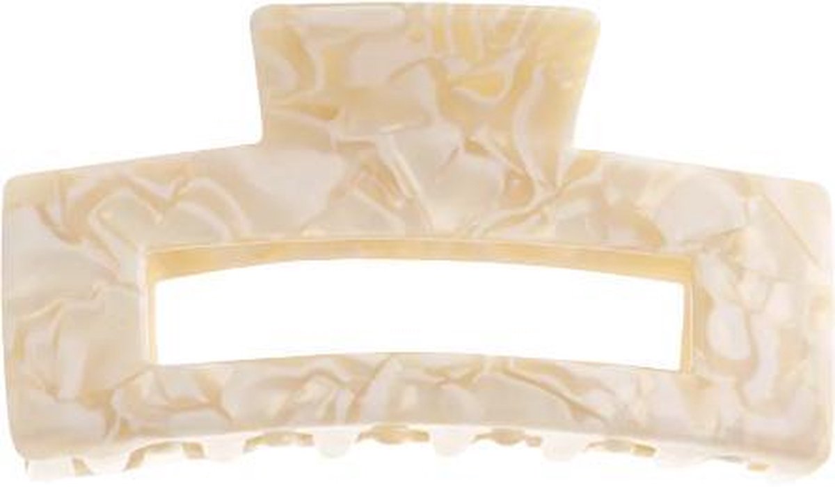 Helioux -  Fae Claw Clip - haarklem groot - voor dik haar - Luxe haar klem groot - Ivory