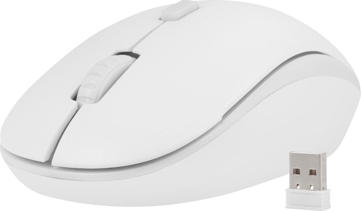 Natec Martin Draadloze Muis - 1600 DPI - Wit