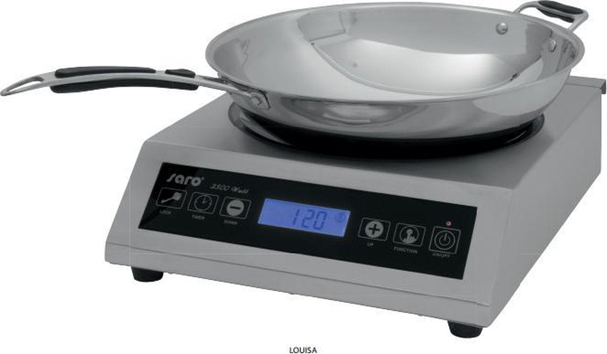 Saro Elektrische inductieplaat met wokpan | 34(b) x 44.5(d) x 11.7(h) cm