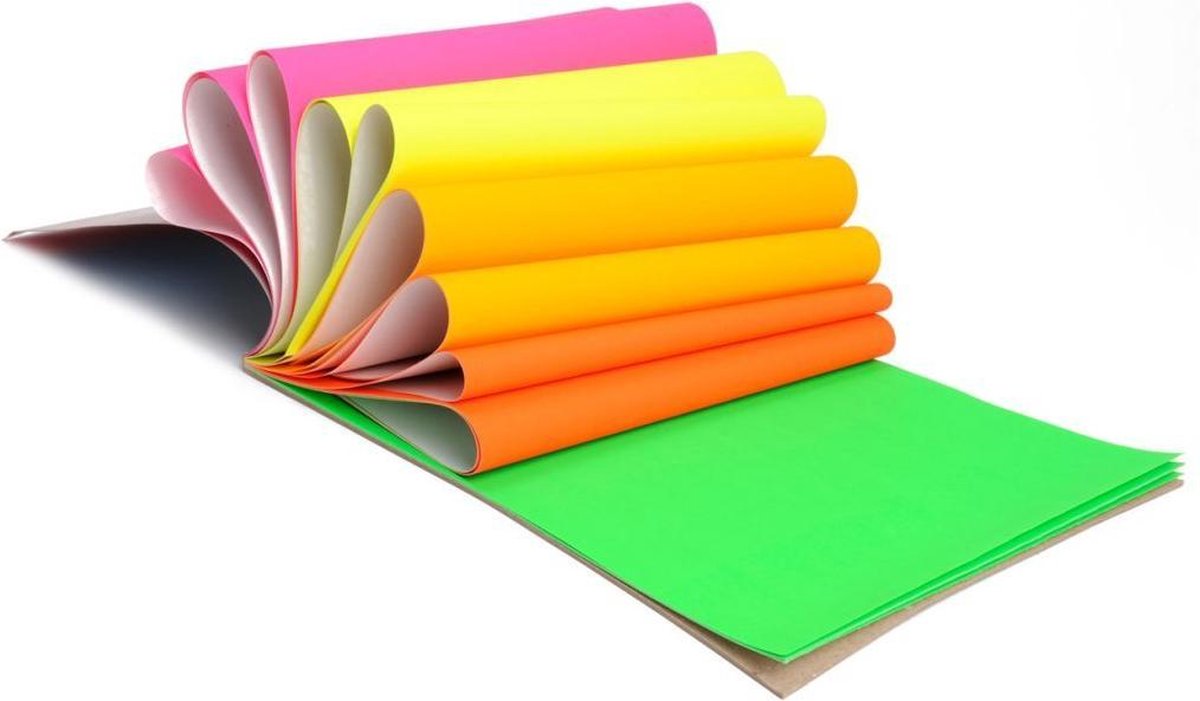 Grafix A4 Papierblok Fluorkleuren