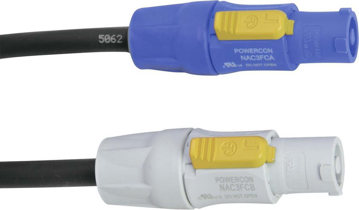 PSSO Powercon stroomkabel - Verlengkabel - Neutrik -  3x1.5 10m