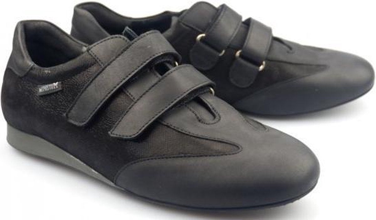 Mephisto BEA lederen dames sneaker met dubbele klittenband zwart - Maat 38.5