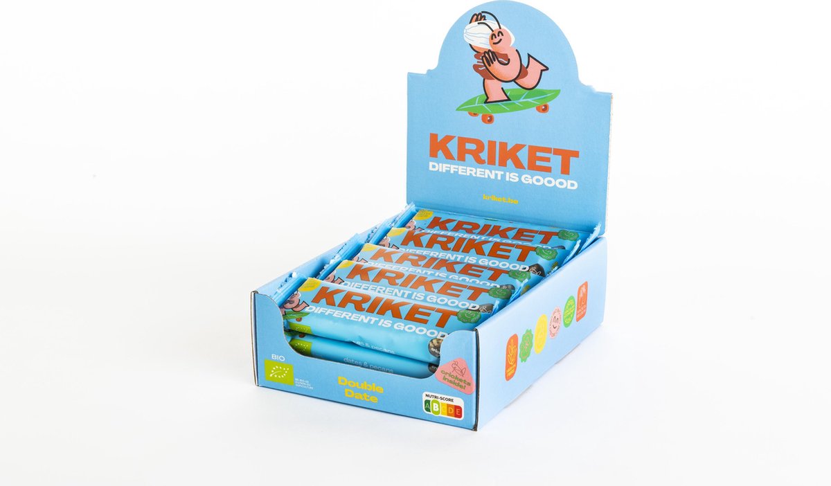 KRIKET Krekelreep - Gezonde reep - Double Date 15 repen