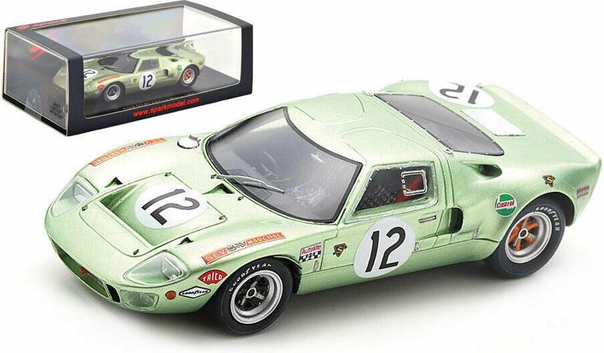 Ford GT40 #12 24Hrs Le Mans 1968 Salmon/Liddell 1/43 Spark