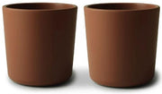 Mushie bekers - Kleur Caramel - Kinderservies - Set van 2