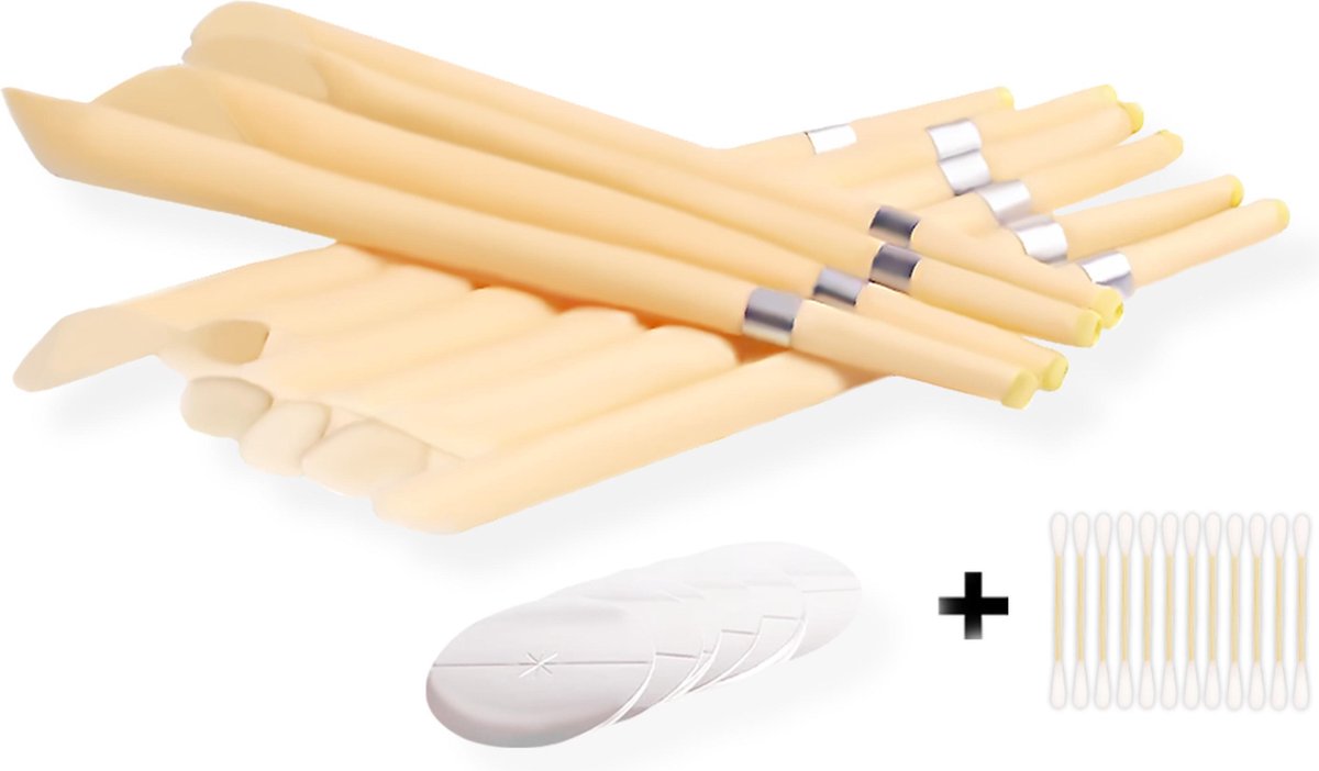 Natuurlijke Oorkaarsen - 12 Stuks - Inclusief 12 Bamboe Wattenstaafjes en 6 Beschermschijven - Bijenwas - Origineel - Oorsmeer Verwijderaar - Ear Candle