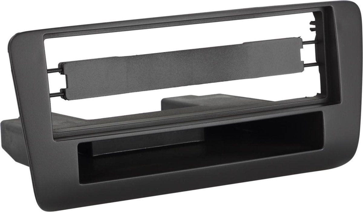 1-DIN Paneel met aflegbakje. Audi A1 2010-2018 Kleur: Zwart