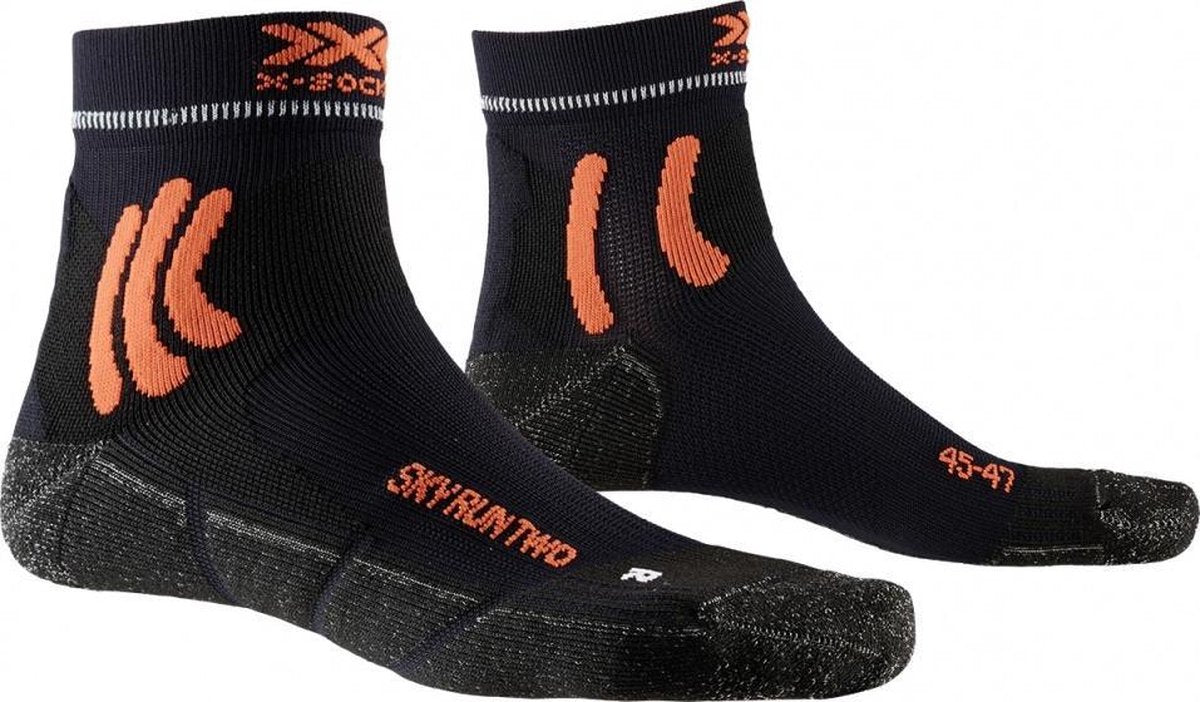 X-socks Hardloopsokken Sky Run Two Polyamide Zwart Maat 42-44