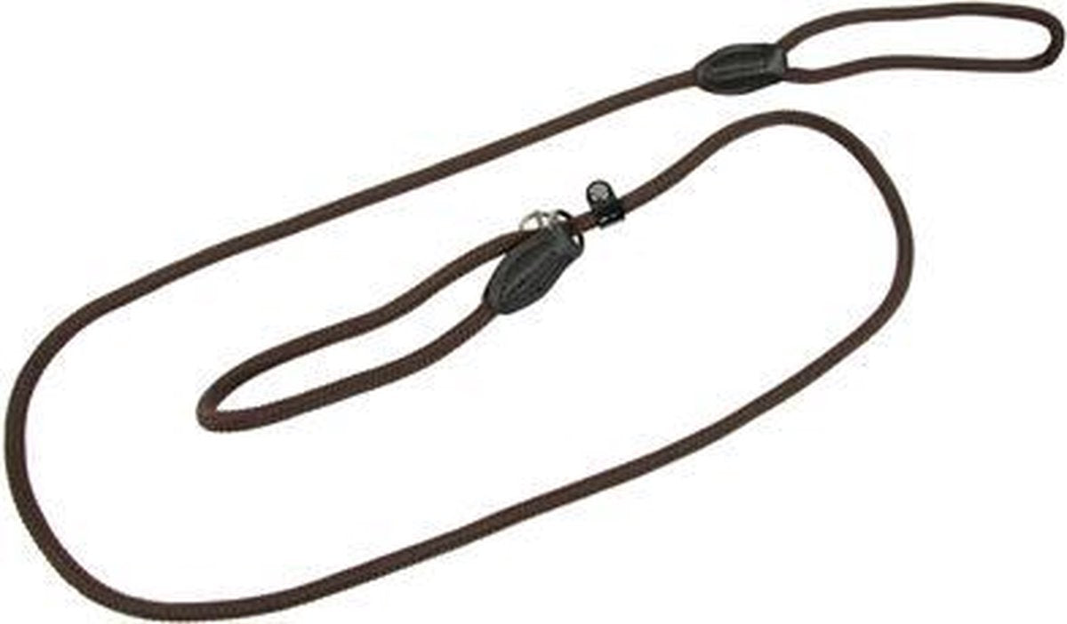 Hunter retrieverlijn met stop freestyle bruin - 8 mmx170 cm - 1 stuks