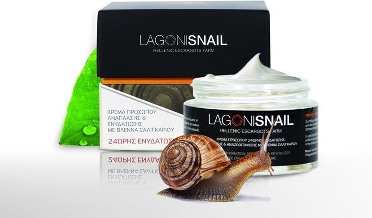 24u gezichtscrème met slakkenslijm - Hydratatie - Anti-veroudering - Verzacht littekens & acne - Lagonisnail