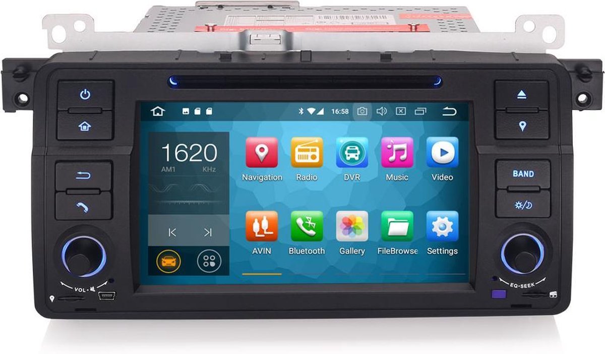 BMW 3 serie E46 Navigatiesysteem met Bluetooth Autoradio Aux en USB – Android 8.0 – 1998 t/m 2006 – Rover – Met Camera