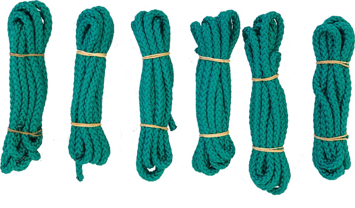 Springtouw | Springtouwen | Jumprope | Groen 3 meter | Set 6 stuks | Springtouwtjes