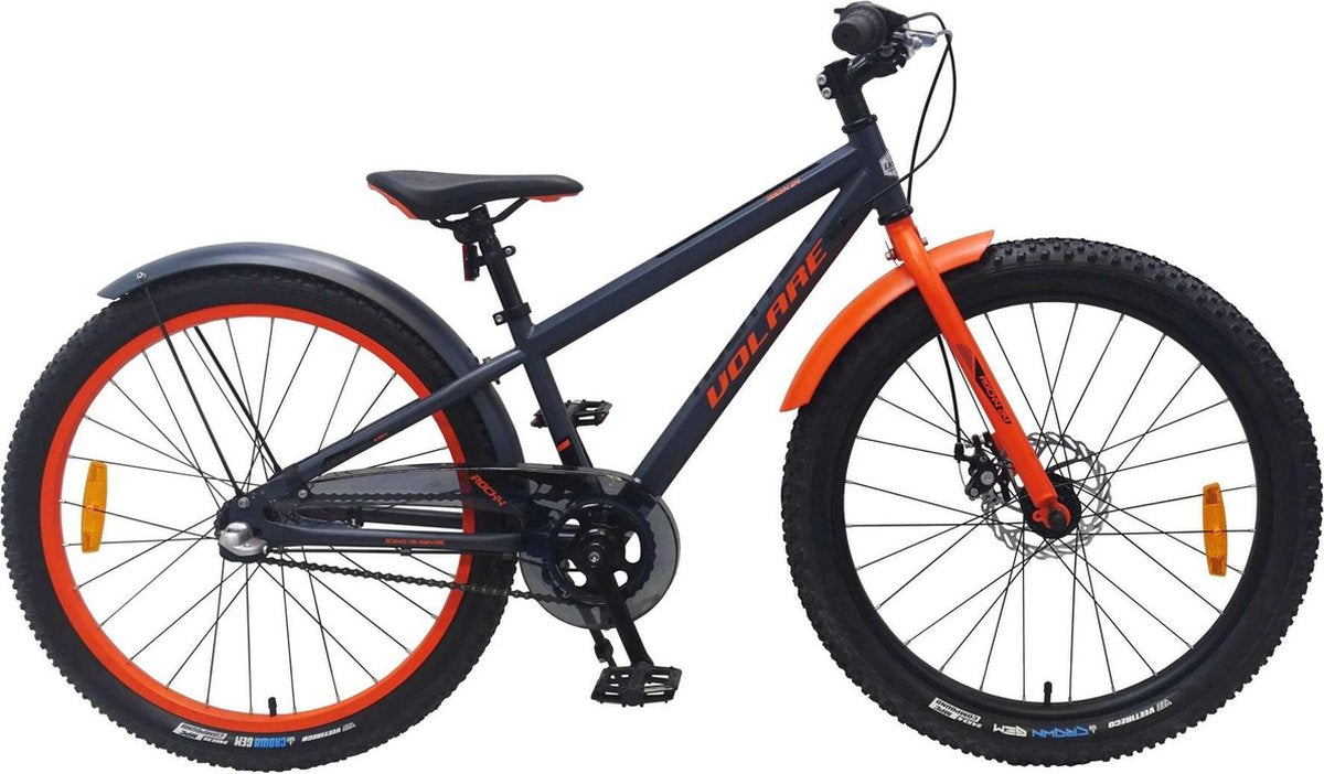 Volare Rocky Kinderfiets - 24 inch - Grijs - Shimano Nexus 3 versnellingen - 95% afgemonteerd - Prime Collection
