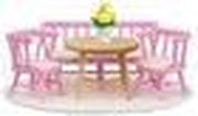 Lundby poppenhuis Smaland eettafelset (roze)
