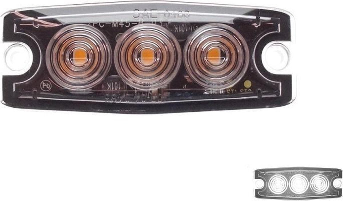 Axixtech ultra dunne 3 LED flitser wit 12v - 24v
